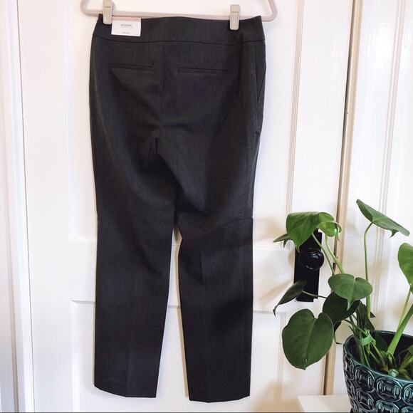 Ann Taylor Gray Modern Slim Leg Dress Pants - Picture 2 of 11